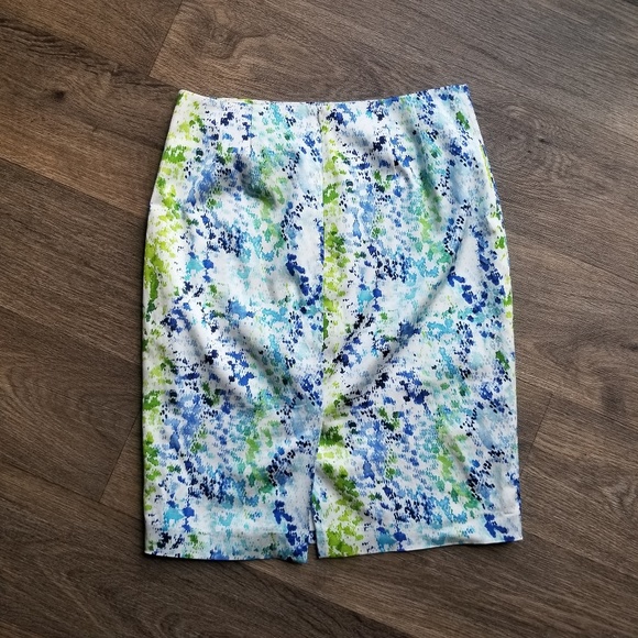 ANN TAYLOR | 'Paint Splotch' Pencil Skirt - Picture 3 of 3